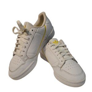 Adidas Womens White & Yellow Continental 80 W Athletic Shoes Size 7